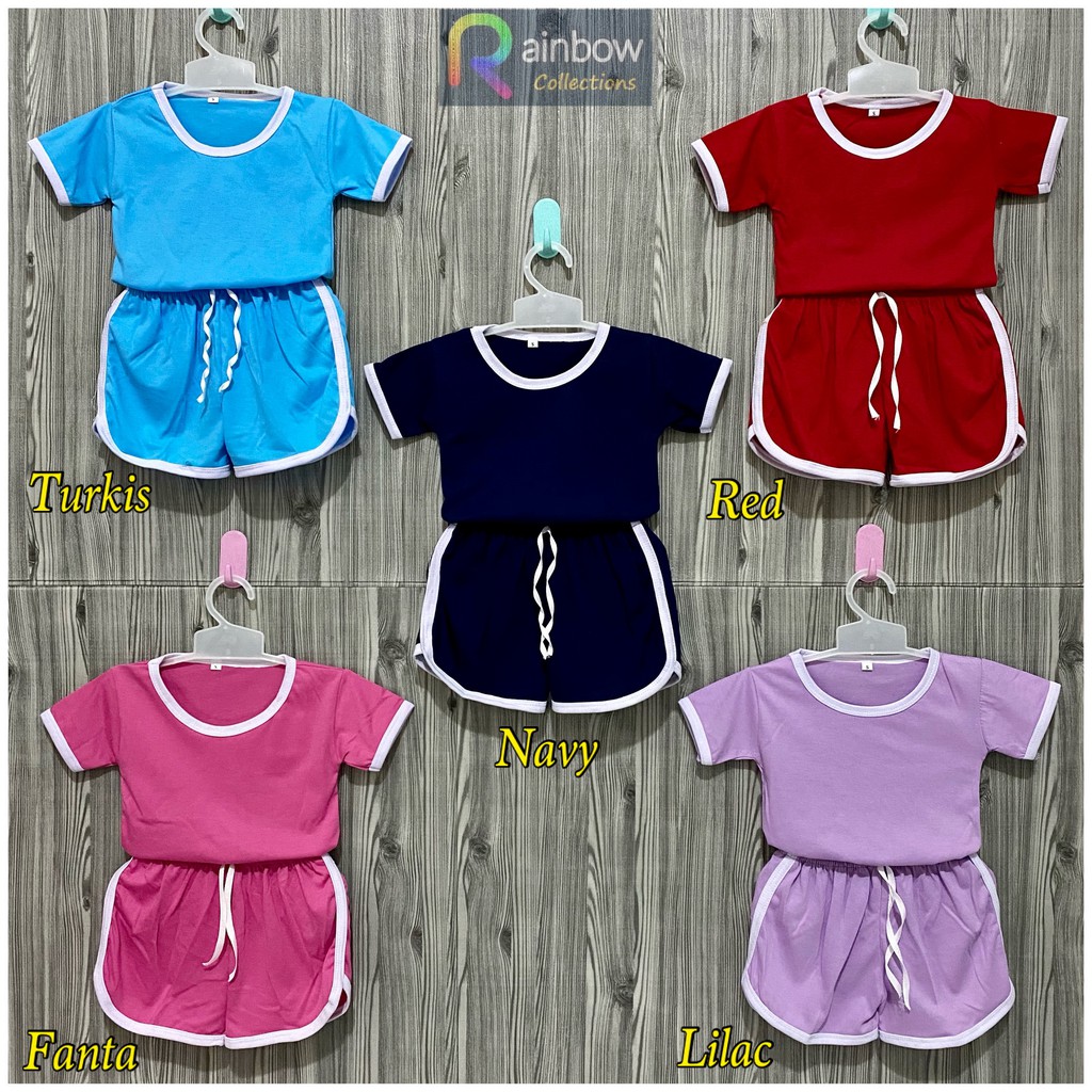 Rainbow - Setelan baju chup chup anak / setelan anak polos / setelan unisex