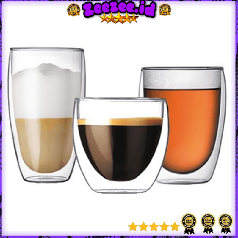 Gelas Double Wall Anti Panas Insulated Cup 250ml - PLY1704