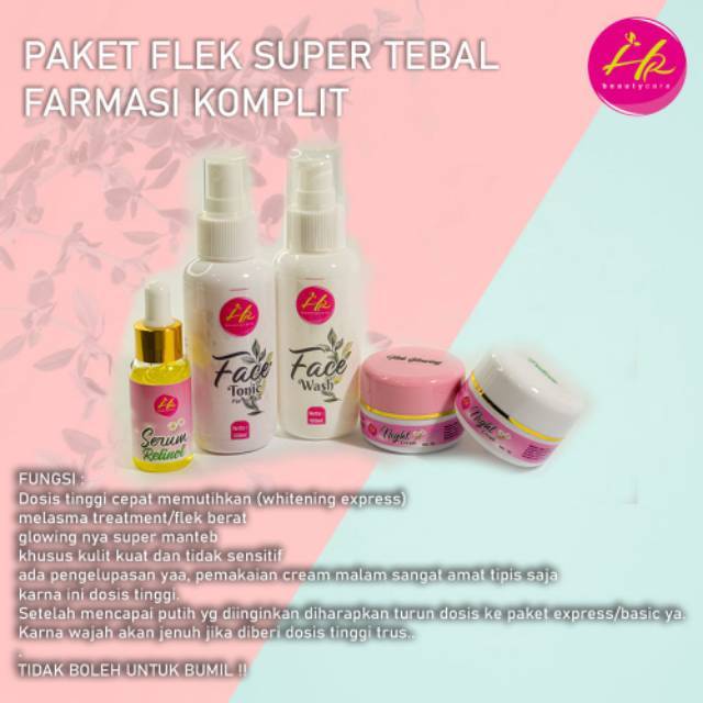 [COD]Cream flek super tebal HR Beautycare free poch cantik