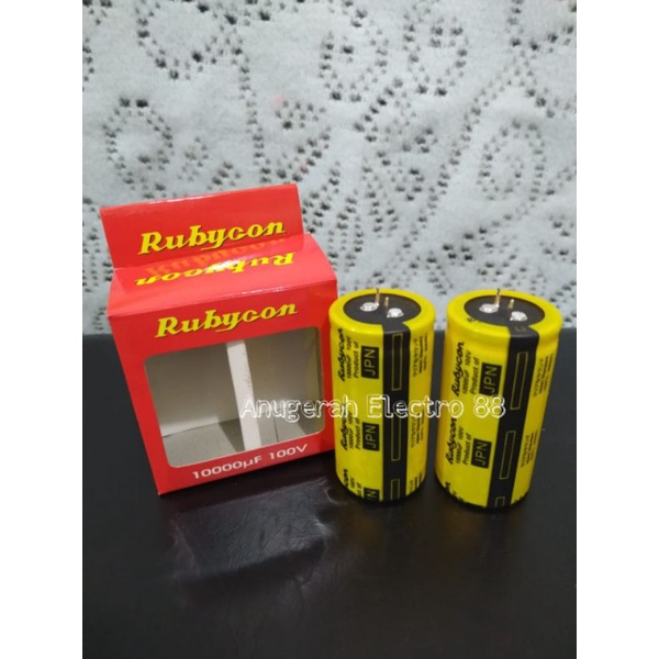 Elco 10000UF 100V New Rubycon Yellow Per Set dan Satuan Original Japan