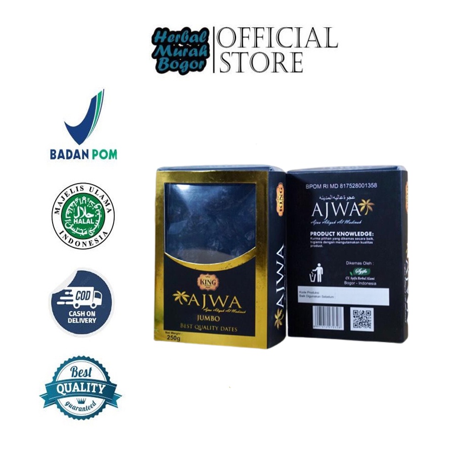

Kurma Ajwa Jumbo 250gr Kualitas Nomor 1 King Dates Ajwa Tekstur Legit dan Besar