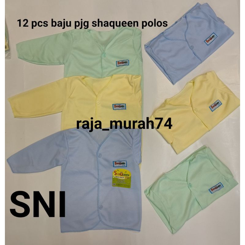 1 lsn (12 pcs) baju pjg shaqueen polos