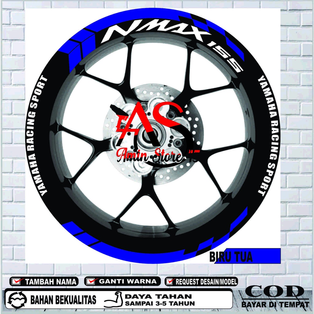 Stiker Velg Nmax / Lis Variasi Velg Yamaha Nmax / Cutting Stiker Velg Yamaha Nmax