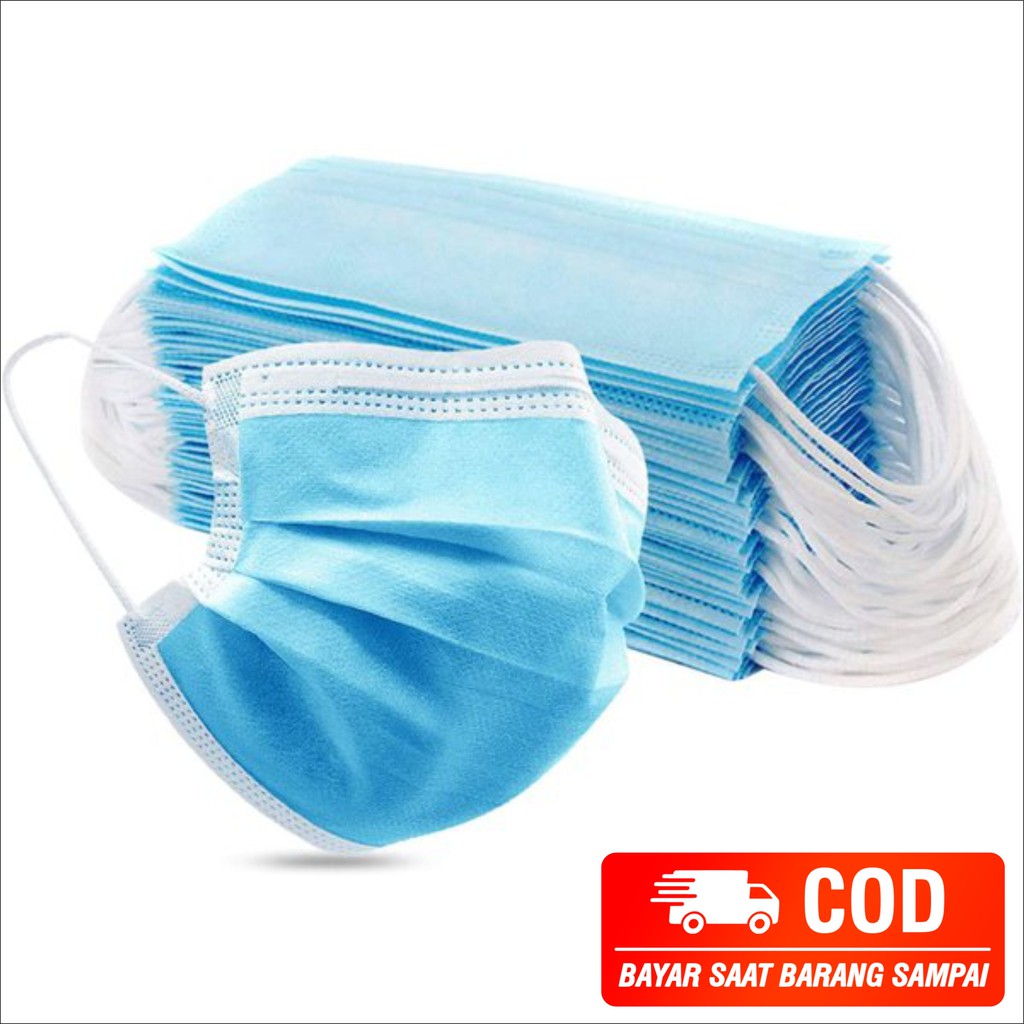 Harga Untuk 1 box ( isi 50 pcs) - Masker Earloop Surgical Disposable