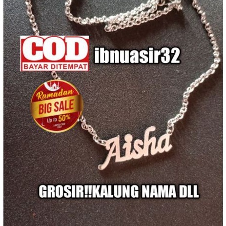 CUSTOM kalung nama sendiri titanium anti karat pembuatan rapih