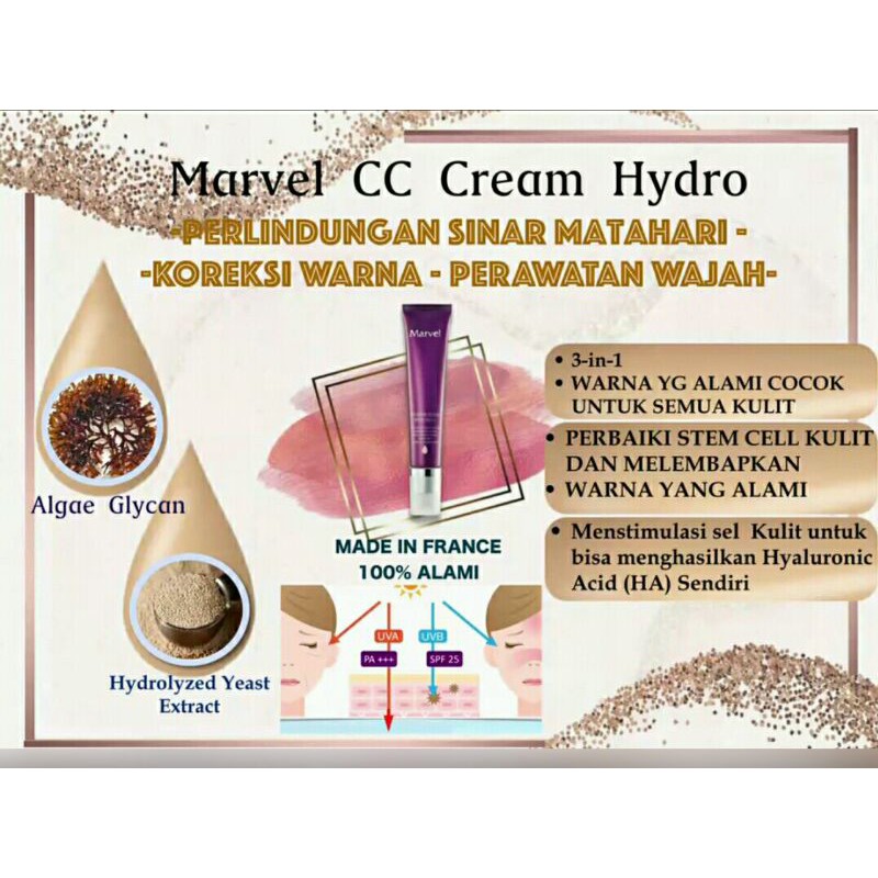 Easecox Marvel H2.O CC Hydro Cream SPF25 PA+++ (Bright)