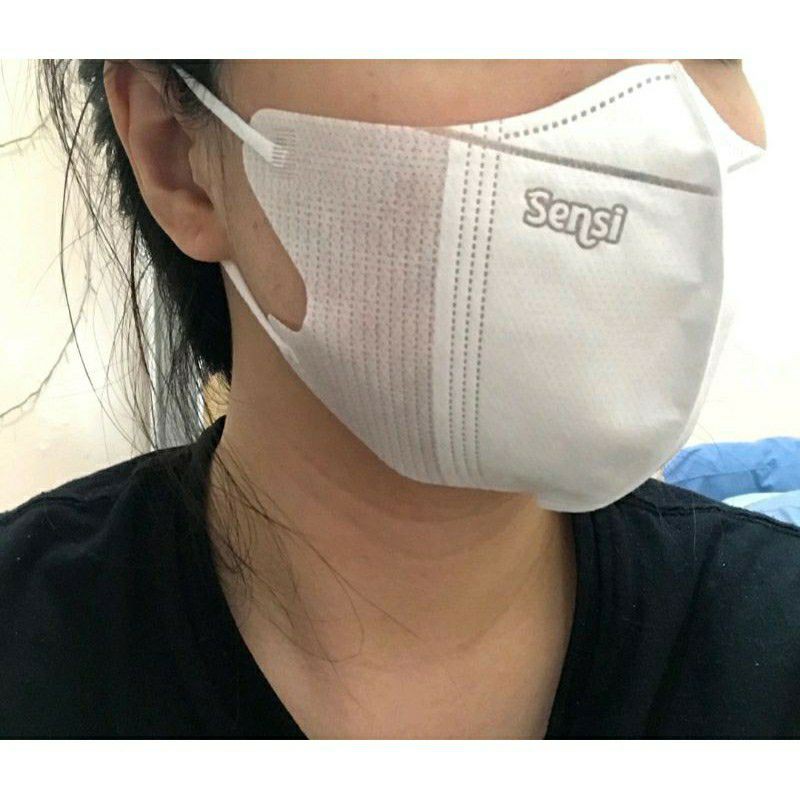 Masker sensi duckbill ada emboss logo sensi semi sensi alkindo harga ecer murah makassar