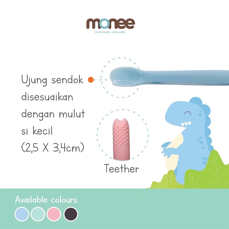 Monee Silicone Baby Spoon - Sendok bayi silikon