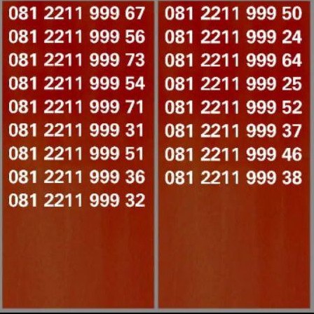 Nomor cantik simpati telkomsel AABB Triple 999 4g