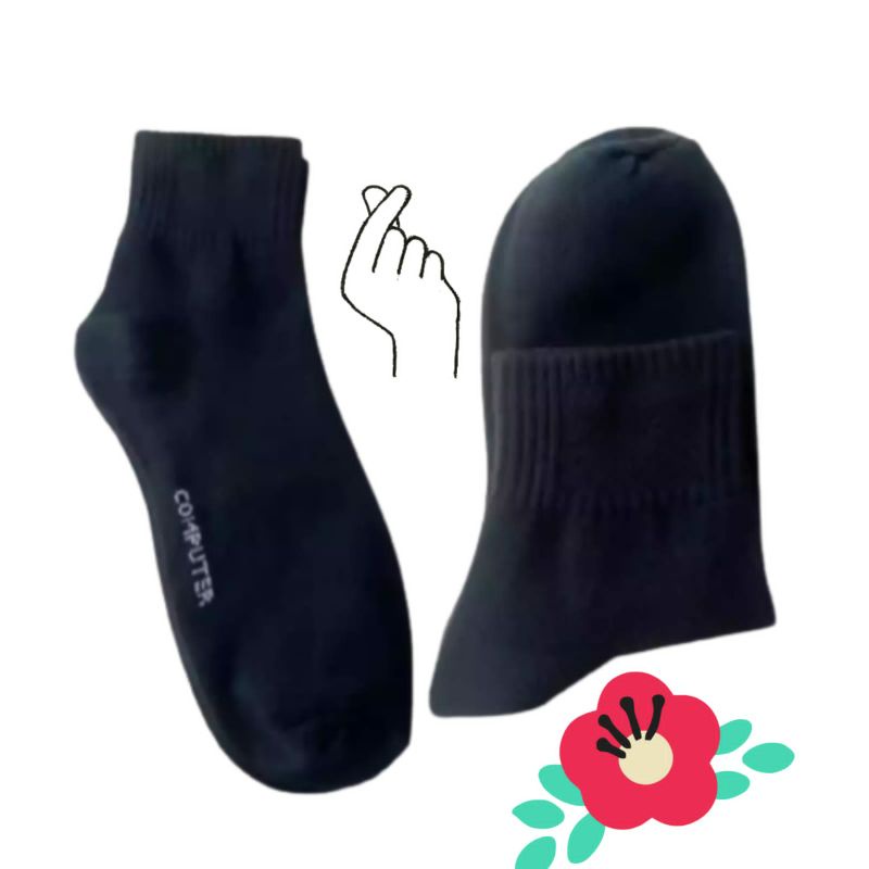KAOS KAKI PENDEK POLOS KAOS  KAKI SPORT BLOK OLAH RAGA PRIA WANITA