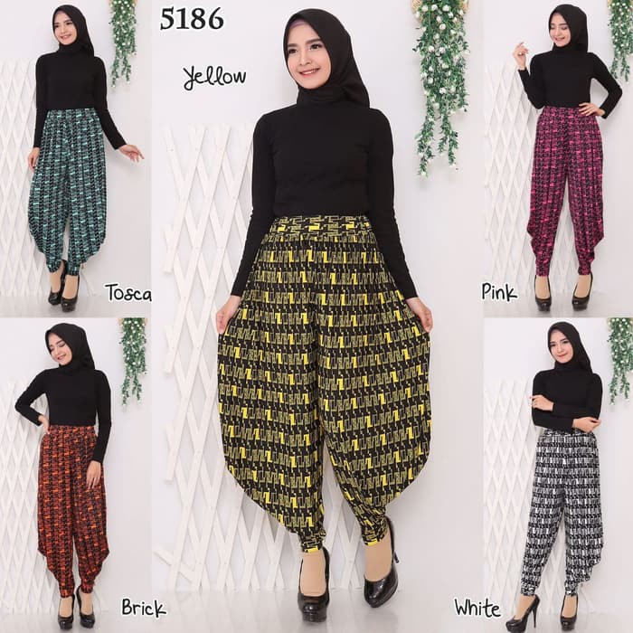 Celana Panjang Wanita Celana Aladin Bahan Jersey Korea 5186