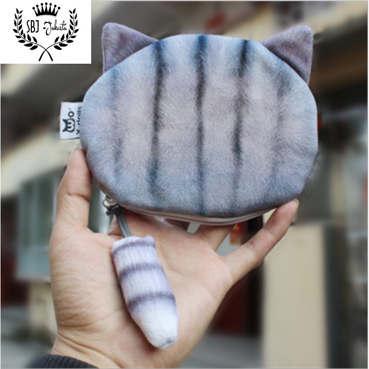 Dompet Koin Ukuran Besar karakter Kucing berekor