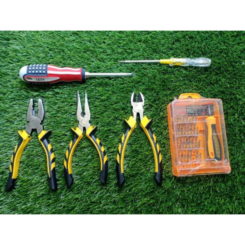 Peralatan Servis Laptop HP Electronik - Paket Tang & Obeng Set - Tang Kombinasi Tang Lancip Tang Pot