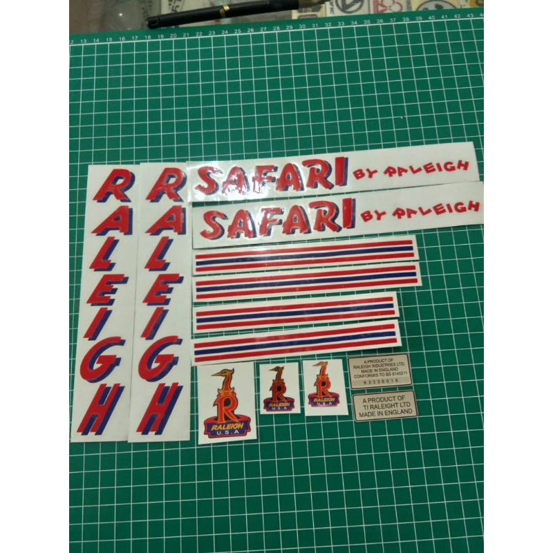 stiker sepeda Raleigh safari