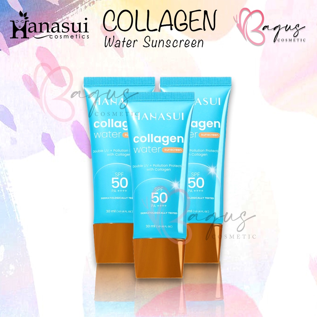 ⭐BAGUS⭐HANASUI COLLAGEN WATER SUNSCREEN SPF 50 PA++ 30ML | Sunscreen