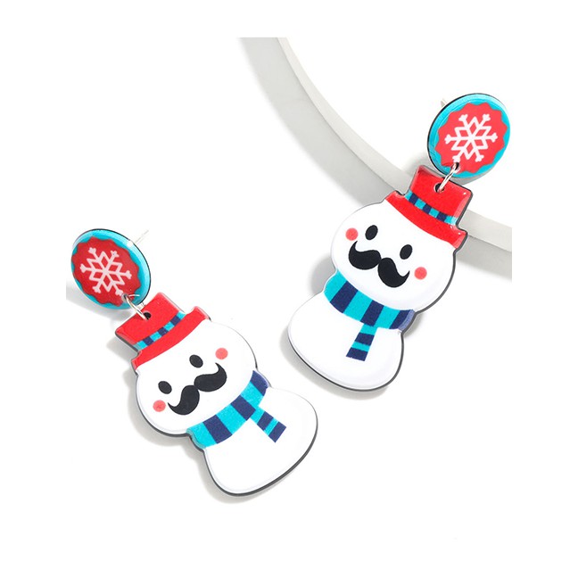 LRC Anting NATAL Fashion Christmas Alloy Dripping Christmas Earrings