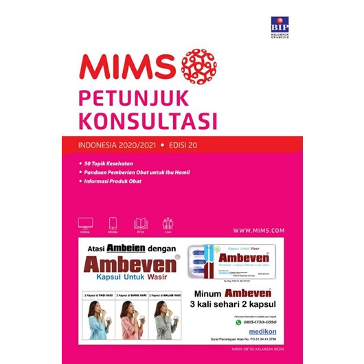 Mims Petunjuk Konsultasi Edisi 20 Tahun 2020/2021