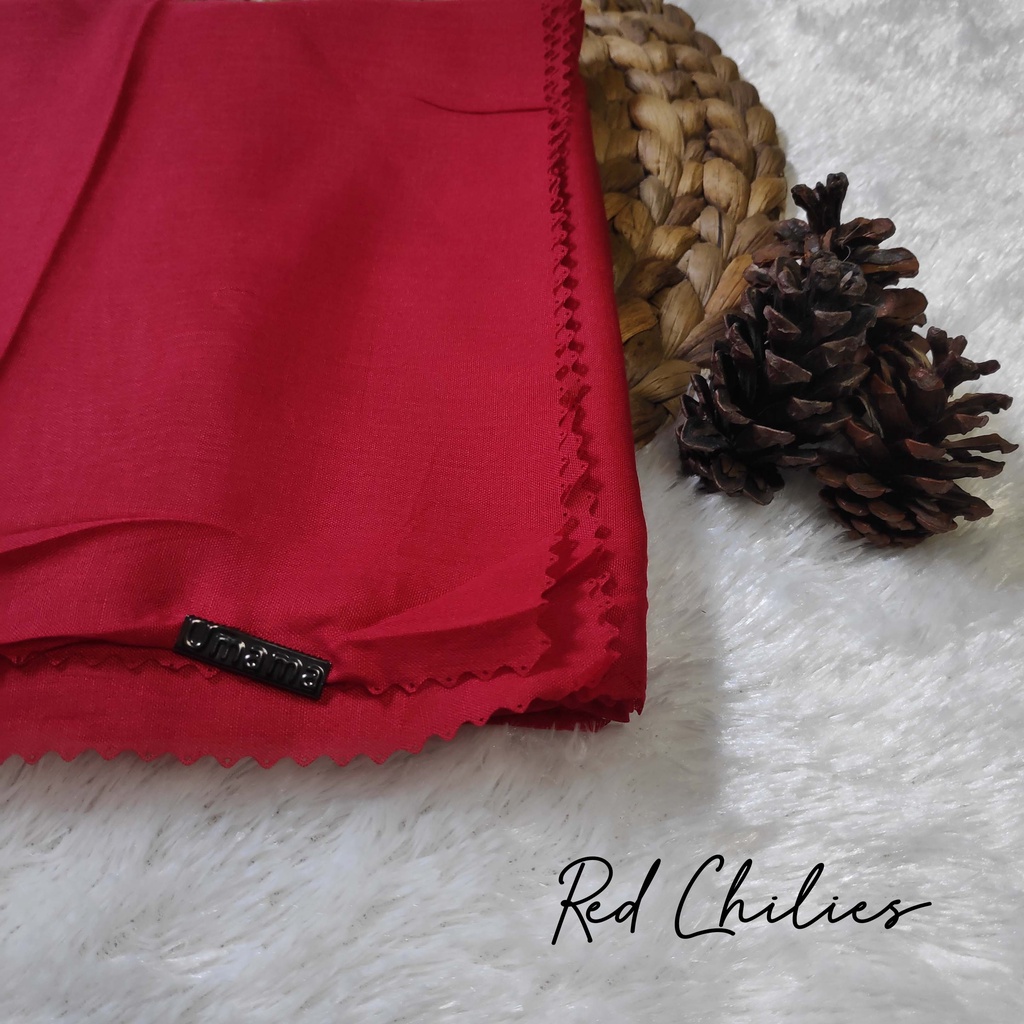 HIJAB SEGI EMPAT VOAL UMAMA LC, JILBAB LASERCUT, VOAL UMAMA, SEGI EMPAT VOAL-Red Chilies