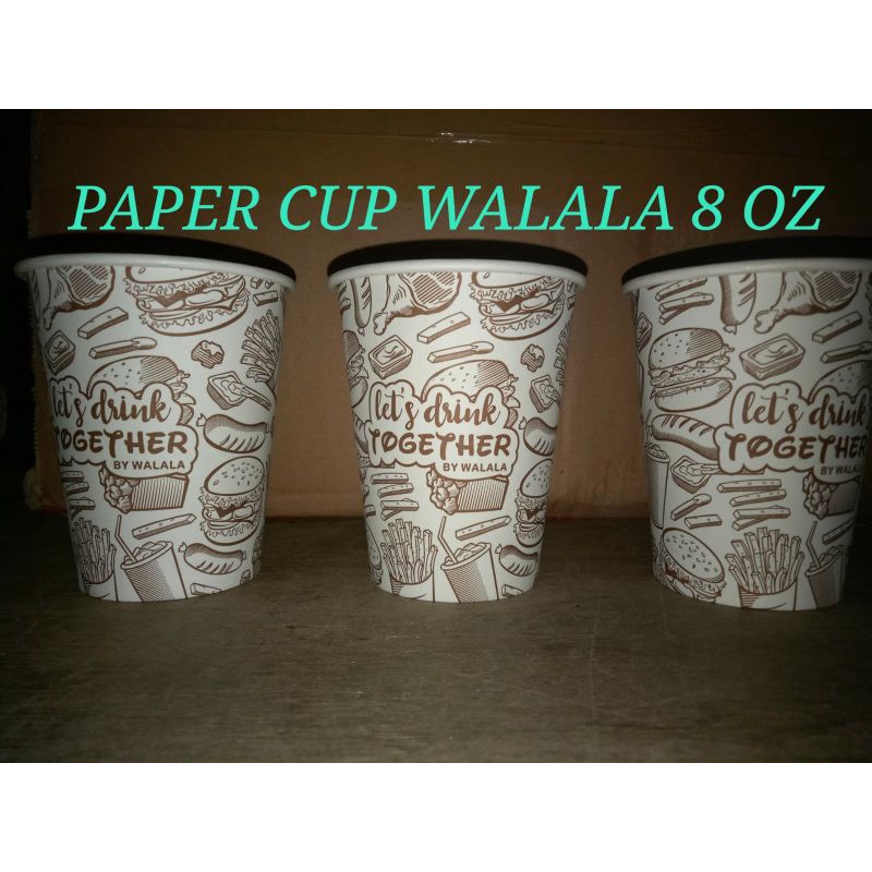 Jual Paper Cup 8 Oz Gelas Kertas Kopi 8 Oz Cup Tahan Panas 240 Ml Coffee Teh Tea Shopee 2305