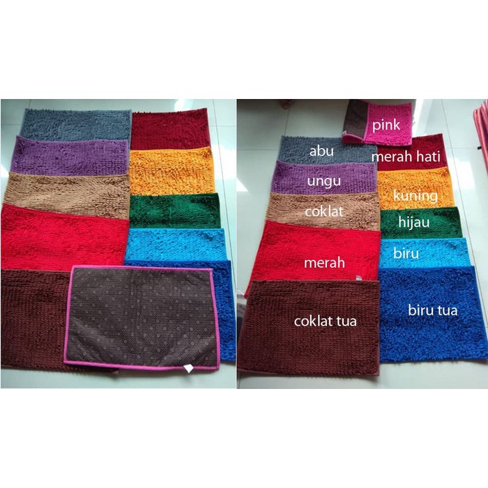 Keset Cendol Microfiber Doormat Anti Slip Warna doff