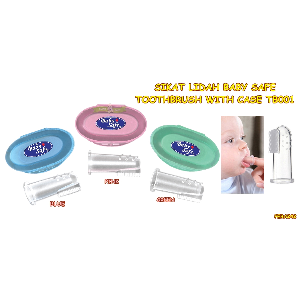 PERA242 SIKAT LIDAH BABY SAFE FINGER TOOTBRUSH WITH CASE TB001