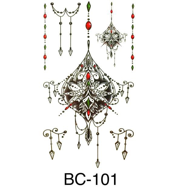 ✤ Temporary Tattoo Ethnic - Tato Dada / Punggung / Leher BC-101 ۞