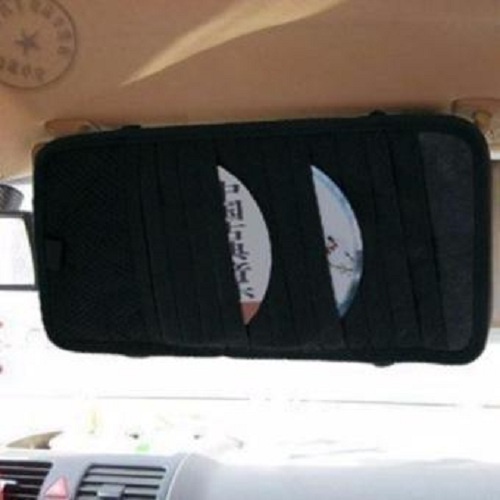 Sunvisor Mobil Tempat Disc CD DVD Organiser Kaset Disc di Mobil Tempat CD Mobil Tas Organizer Sarung CD DVD Car Sun Visor - WARNA ACAK