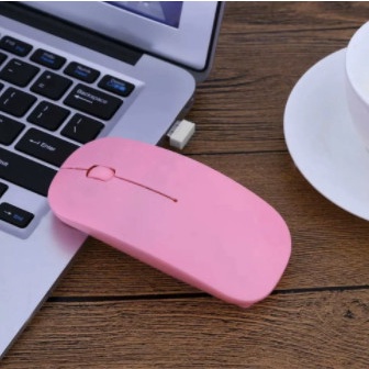 Mouse Wireless Bluetooth Connection Cordless Model Super Slim Ultra Tipis Laptop PC Notebook Netbook