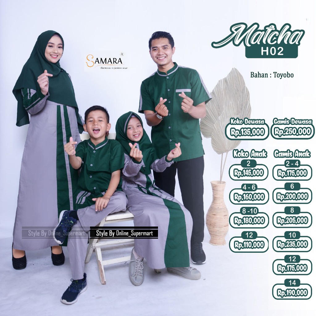 Sarimbit Baju Couple Busana Muslim Keluarga Terbaru Ori by Samara