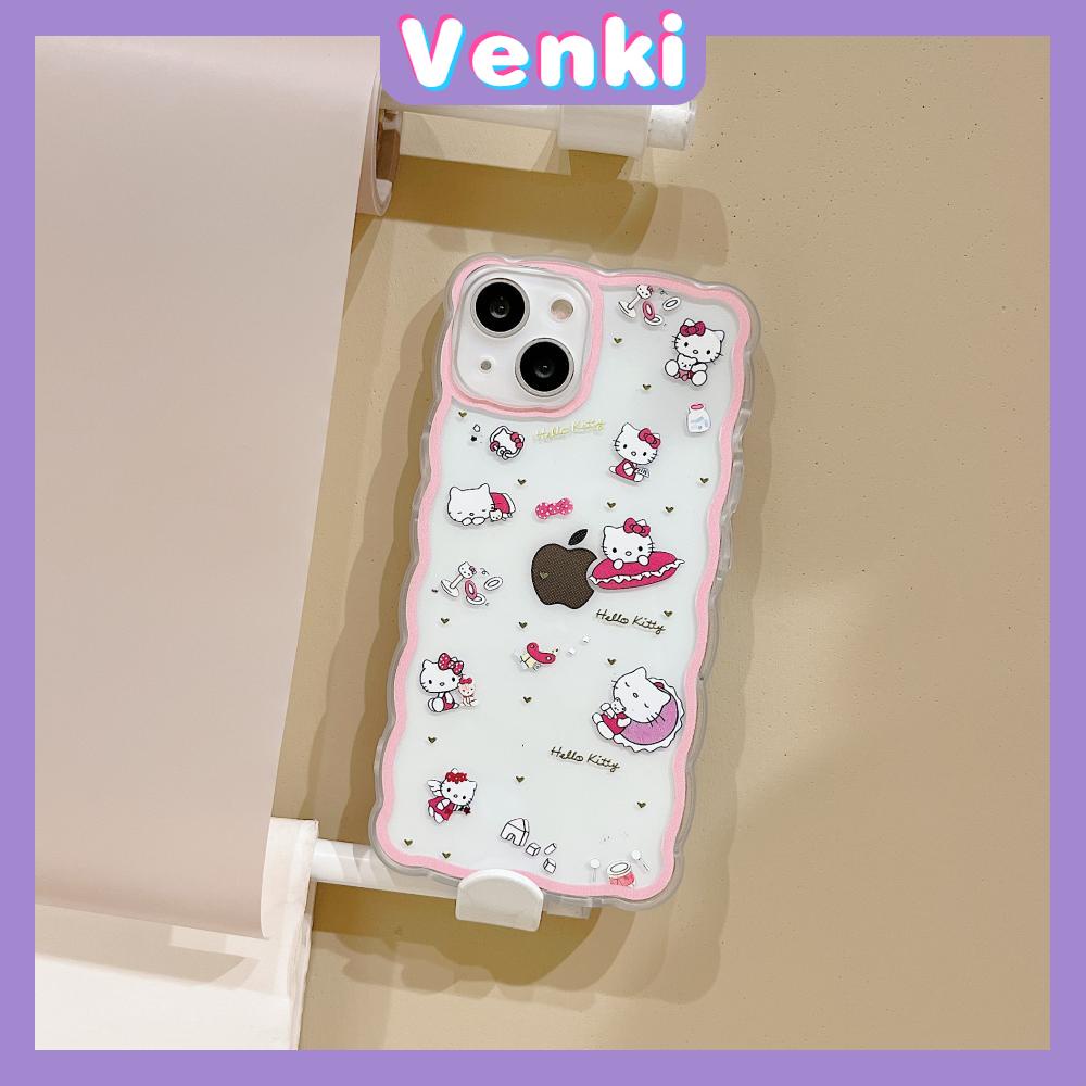 iPhone Case Silicone Soft Case Clear Case Wave Shockproof Camera Cover Protection Pink Cartoon Cute Compatible For iPhone 13 Pro Max iPhone 12 Pro Max iPhone 11 iPhone 7 Plus