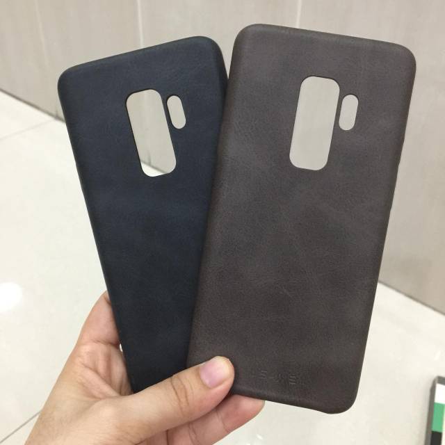 Hardcase soft leather case samsung s9 plus