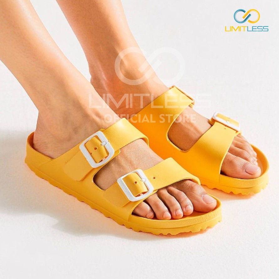 Sandal Wanita Birken Limitless Sendal Cewek Slip On Sandal Wanita Selop Sendal Rumahan Wanita Empuk