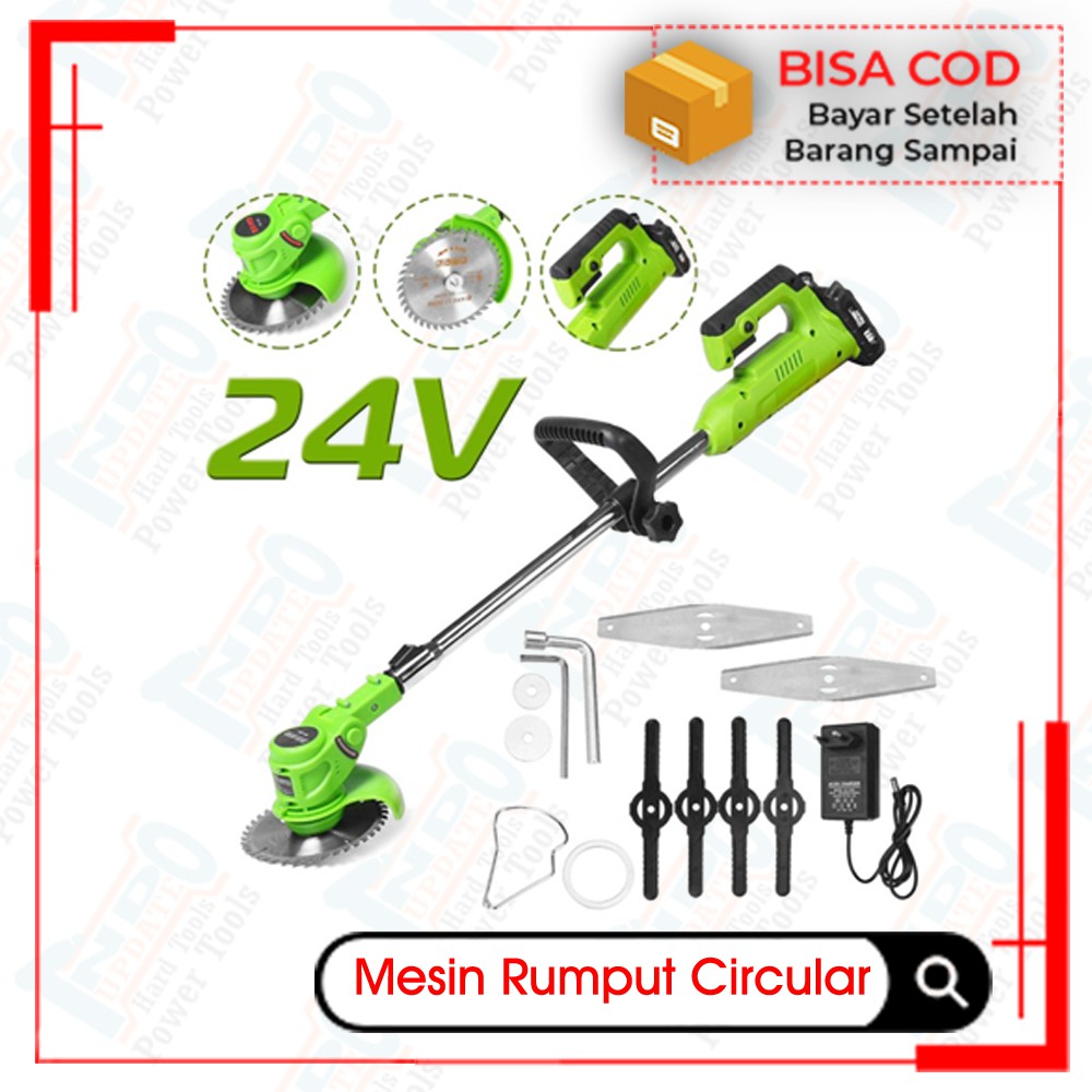 Mesin Pemotong Rumput Taman Portable Power Baterai 24V mesin pemotong rumput mini portable