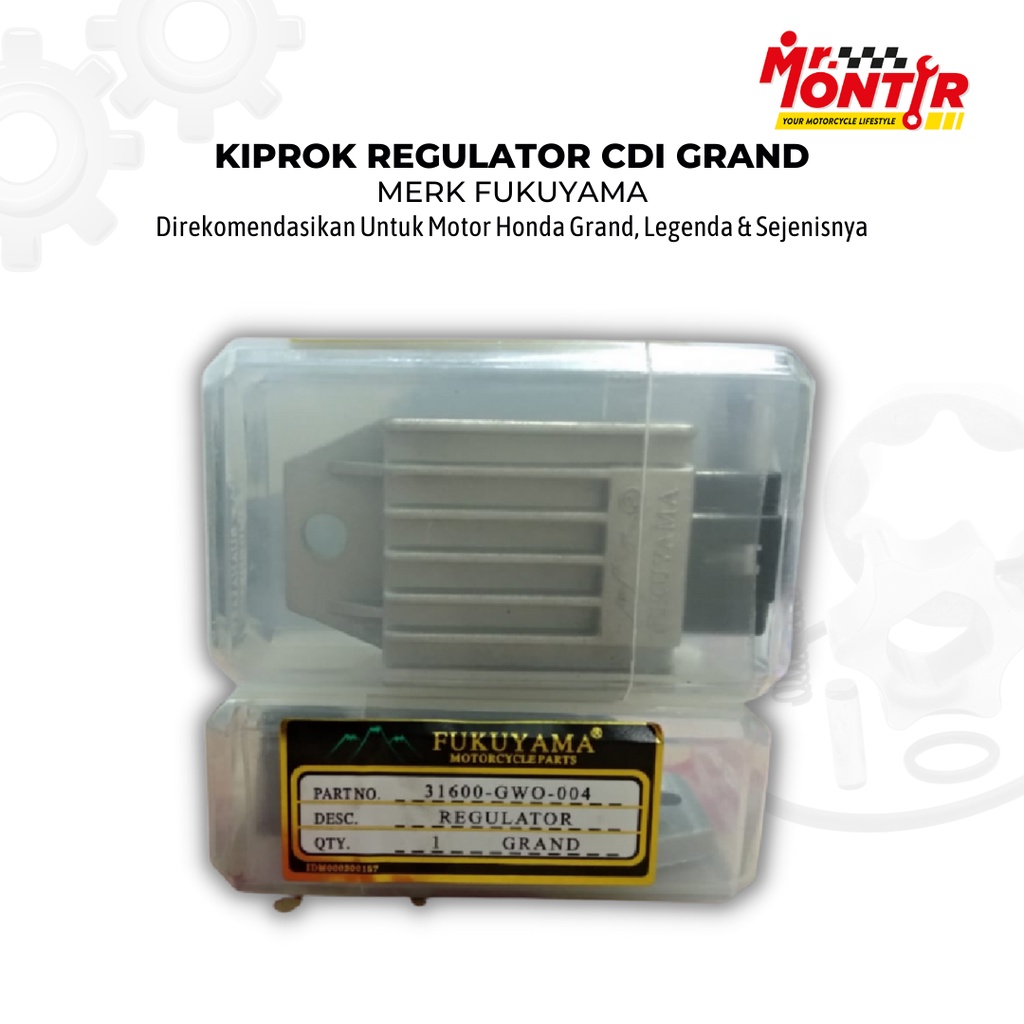 KIPROK/REGULATOR/CDI HONDA GRAND ORIGINAL MERK FUKUYAMA GRAND LEGENDA 36100-GWO-004 KIPROK MOTOR