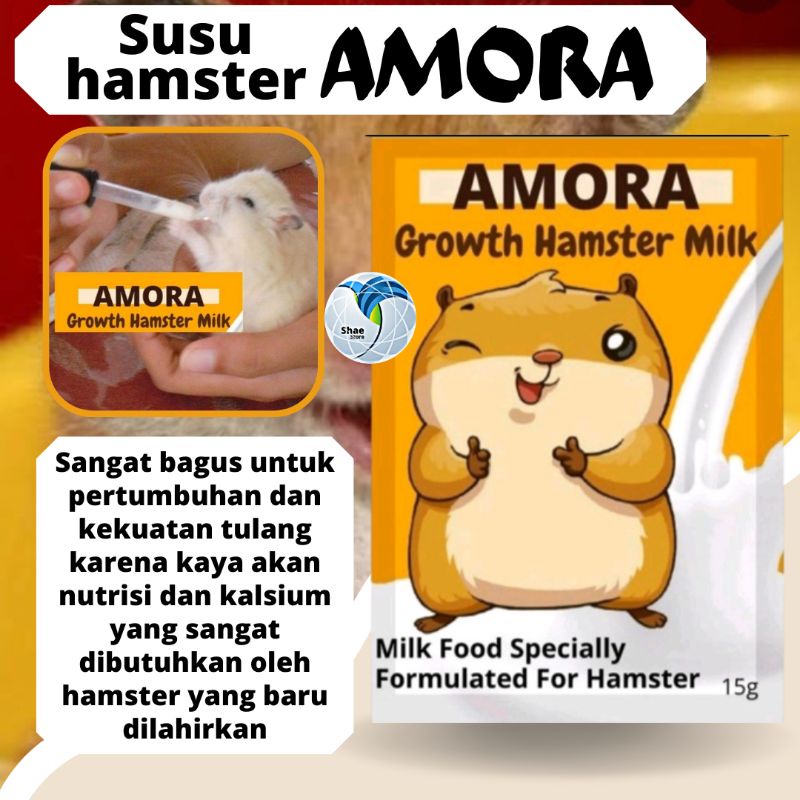 Susu Formula Khusus Hamster Amora untuk pertumbuhan daya tahan tubuh