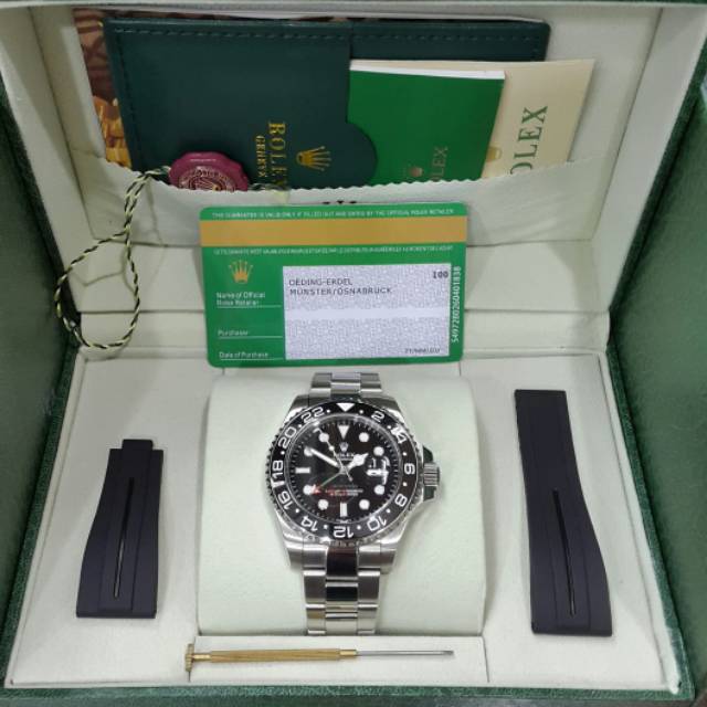 Jam tangan Rolex GMT Automatic rantai silver
