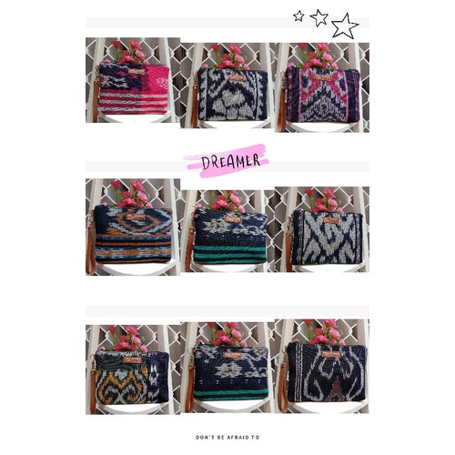 New Collection grosir dompet TENUN TROSO Jepara/ Clutch tenun Troso