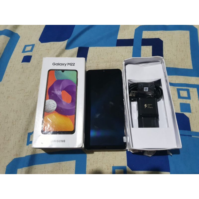 SAMSUNG M22 RAM 6/128GB GARANSI SEIN RESMI SEIN SECOND BEKAS FULLSET NO MINUS