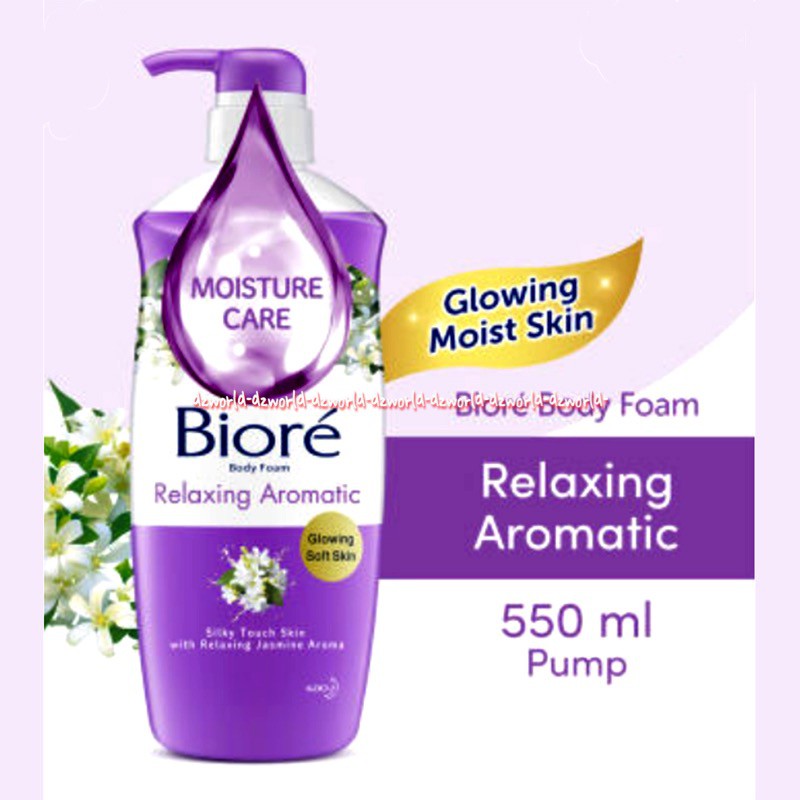 Biore Body Foam 550ml Relaxing Aromatic Sabun Cair Biore with Pump