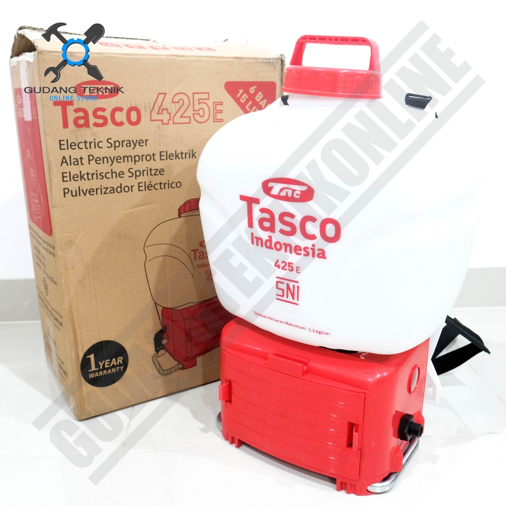 Sprayer Hama Elektrik 15L TASCO 425E / Alat Semprot Semprotan Obat Hama Elektrik 15 Liter 425 TASCO