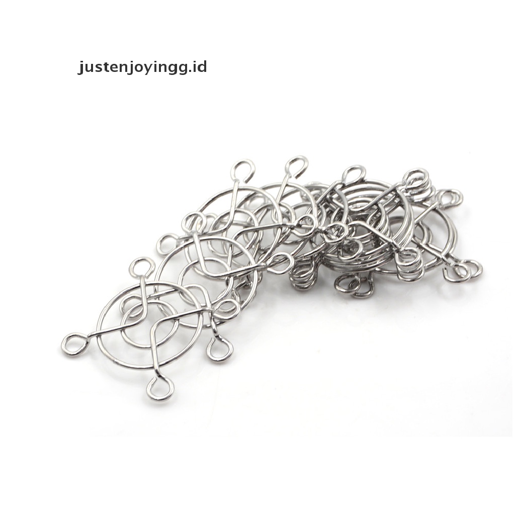 // justenjoyingg.id // 10pcs mini Metal Steel wire 40mm 4cm Fan Protector Finger Guard Grill ~