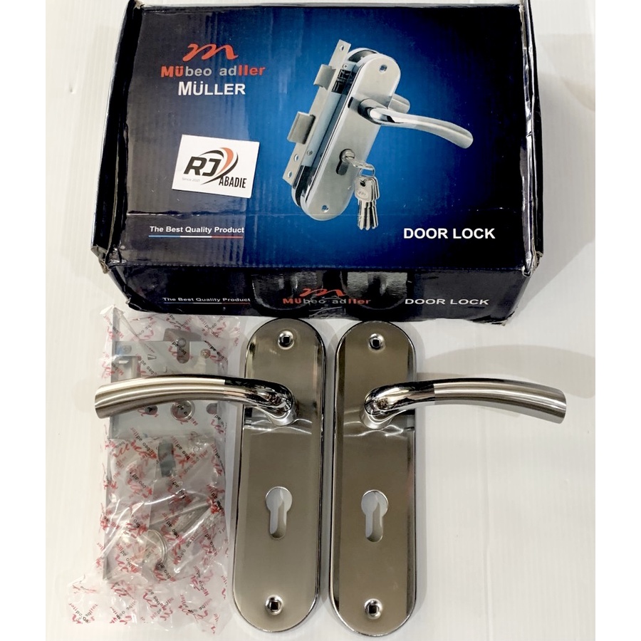 Handle Gagang Kunci Pintu Tanggung Stainless Muller Set