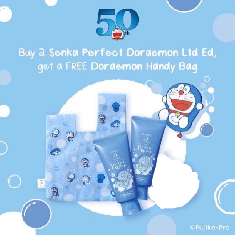 SENKA Perfect Whip Limited Doraemon Series