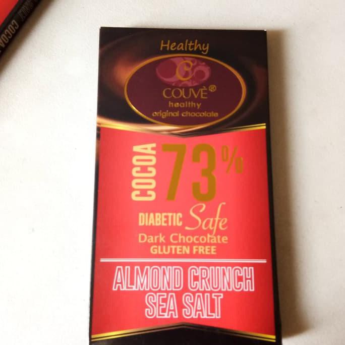 

Dark Coklat Couve 73% Almond Crunch Sea Salt@85gram/keto/diabetic safe