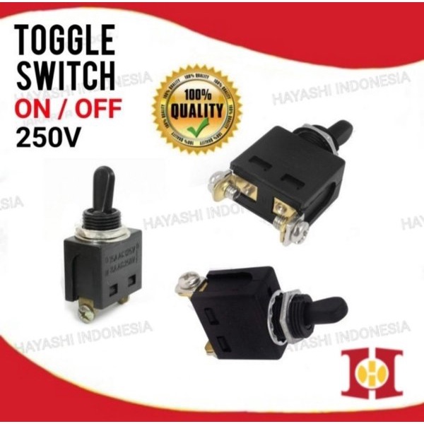 Saklar Toggle Switch ON OFF 250V 2 Pin 3001 - 5pcs