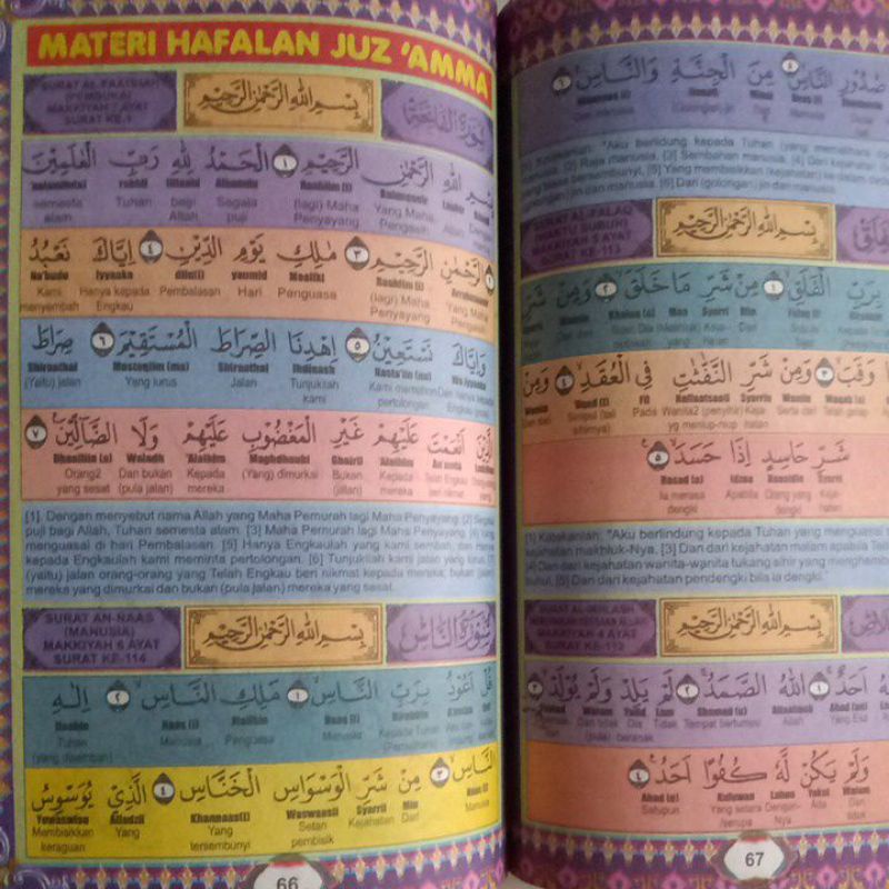 Buku Materi Hafalan Shalat Doa Hadits Dan Juz Amma Perkata Untuk Anak