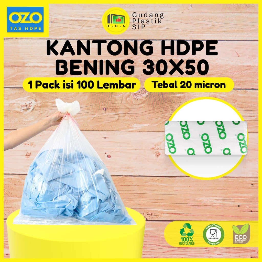 Kantong Plastik Laundry Bag Tebal UK 30x50 HDPE