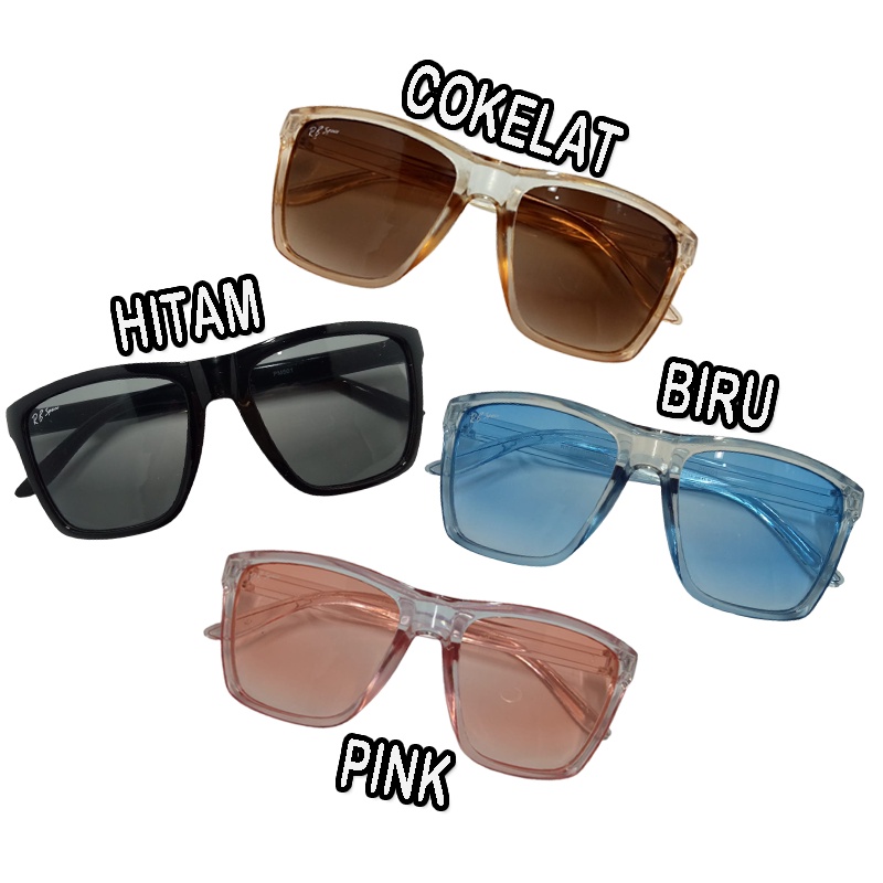 kacamata fashion wanita pria warna warni transparan women man unisex sunglasses kacamata dewasa kacamata gaya cewek cowok transparan square flat glasses