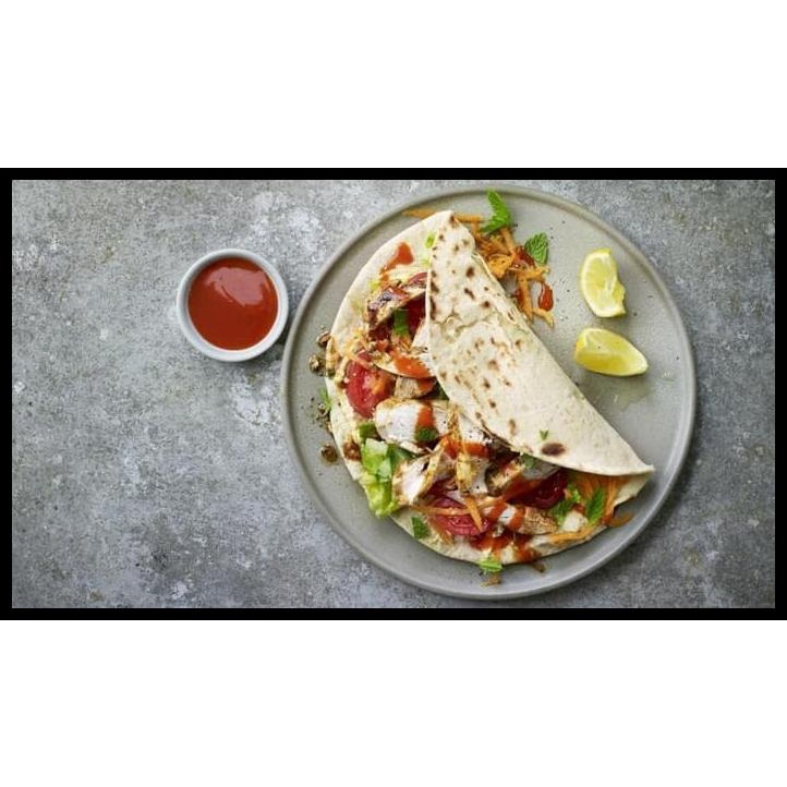 

TERBARUU!! KEBAB / BURITTO WRAP - WHITE FLOUR TORTILLA (25 CM) FROZEN! TERLARIS