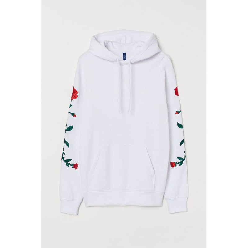 HOODIE H&M ROSE WHITE HM HNM